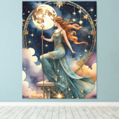 Kracht of sterkte - schilderij Tarot geïnspireerd Canvas Afdruk (Insitu (Houten vloer))