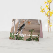 Kracht om een Heren Australische Honingatkaart te  Kaart (Gele Bloem)