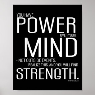 Kracht over je geest Marcus Aurelius Stoïcijns Phi Poster