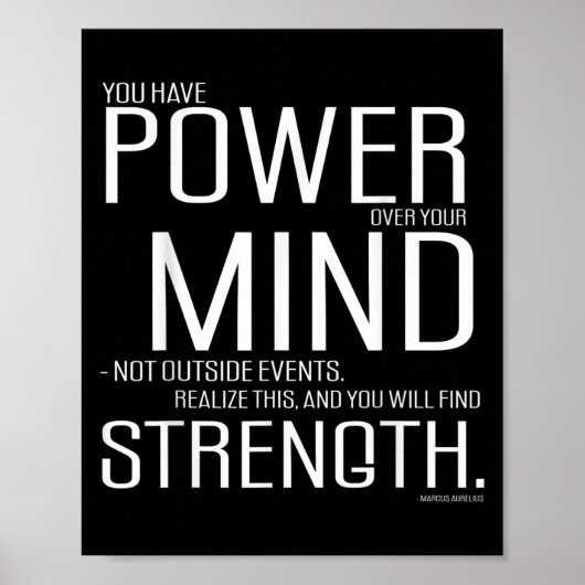 Kracht over je geest Marcus Aurelius Stoïcijns Phi Poster (Voorkant)
