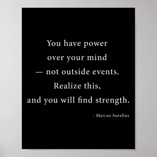 Kracht over je geest Marcus Aurelius Stoïcijns Phi Poster (Voorkant)