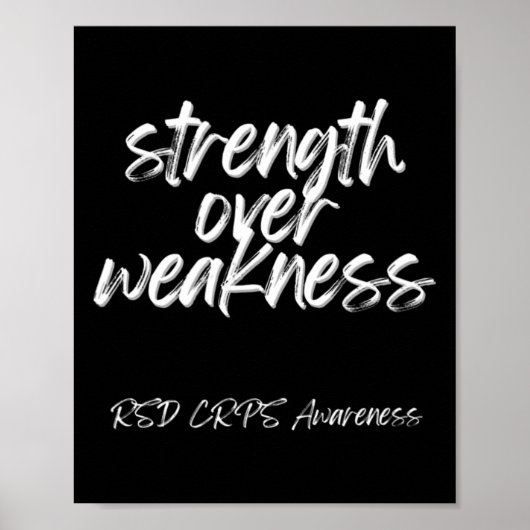 Kracht Over Zwakheid - RSD CRPS Awareness Poster (Voorkant)