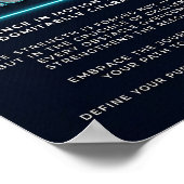 Kracht Overwinnings Motiverende Poster met Neon (Hoek)
