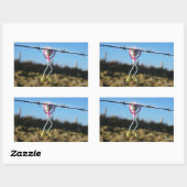 Kracht patser Fubby aan Prikkeldraad. Rechthoekige Sticker (Vel)