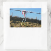 Kracht patser Fubby aan Prikkeldraad. Rechthoekige Sticker (Tas)