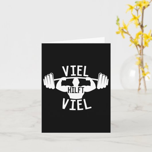 Kracht Sporten viel Hilft Viel 'Gezegde Workout Fi Kaart (Gele Bloem)