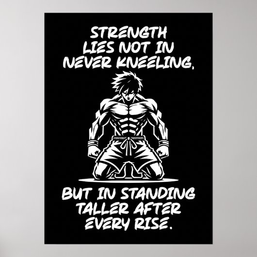 Kracht, Stand Tall - Gym, drukte, succes Poster (Voorkant)