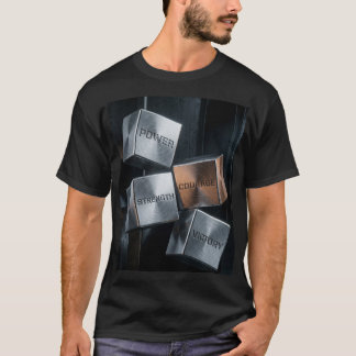 KRACHT STERKTE MOED OVERWINNING - Metalen Kubussen T-shirt