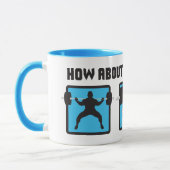 "Kracht tillen" - Vierkant, bank, deadlift Mok (Links)