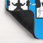 "Kracht tillen" - Vierkant, bank, deadlift Muismat (Hoek)