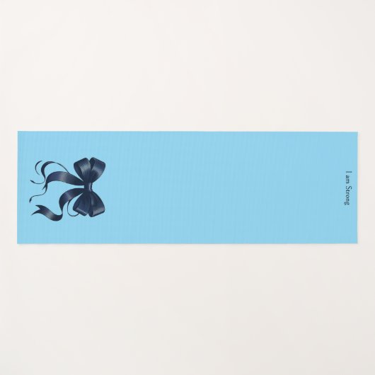 Kracht Training Blue Bow Yogamat (Voorkant (horizontaal))