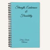 Kracht, uithoudingsvermogen & Flexibiliteit Bullet Notitieboek (Voorkant)