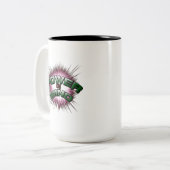 kracht van de geest tweekleurige koffiemok (Voorkant links)