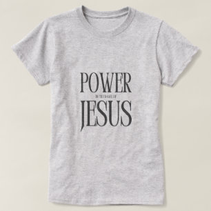 Kracht van de Naam van Jezus (grijs) T-shirt