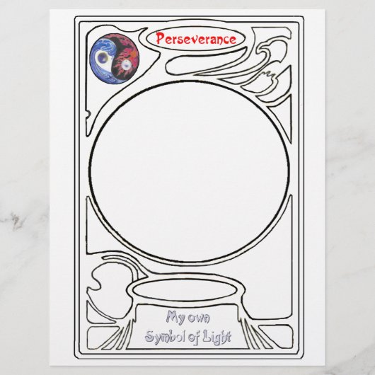 Kracht van doorzettingsvermogen briefhoofd (Voorkant)