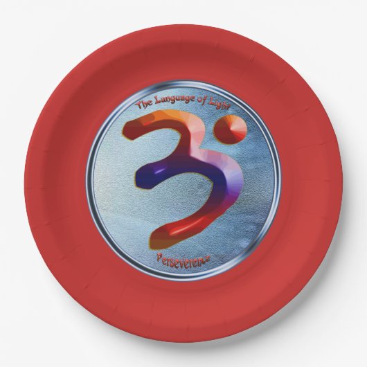 Kracht van doorzettingsvermogen papieren bordje (Voorkant)