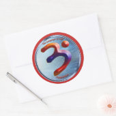 Kracht van doorzettingsvermogen ronde sticker (Envelop)