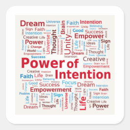 Kracht van het Woud van de Opdracht van de Opdrach Vierkante Sticker