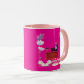 Kracht van leiderschap heet roze mok (Voorkant rechts)
