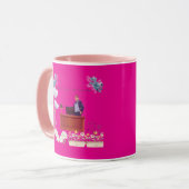 Kracht van leiderschap heet roze mok (Voorkant links)