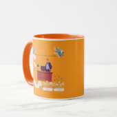 Kracht van leiderschap oranje mok (Voorkant links)