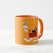 Kracht van leiderschap oranje mok (Voorkant rechts)