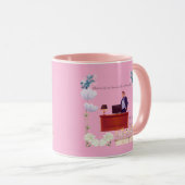 Kracht van leiderschap roze mok (Voorkant rechts)