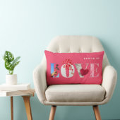 Kracht van Liefde Citaat Romantisch Heet Roze Jubi Kussen (Stoel)