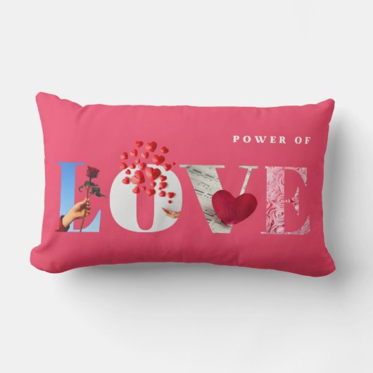 Kracht van Liefde Citaat Romantisch Heet Roze Jubi Kussen (Voorkant)