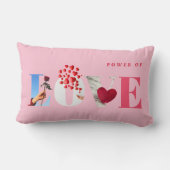 Kracht van Liefde Quote Romantisch Zachte Licht Ro Kussen (Achterkant)