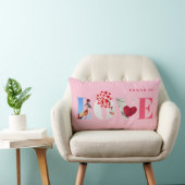 Kracht van Liefde Quote Romantisch Zachte Licht Ro Kussen (Stoel)