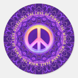 Kracht van Liefde Vrede Energie  Ronde Sticker