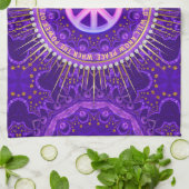 Kracht van Liefde Vrede Energie  Theedoek (Gevouwen)