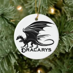 Kracht van Mythisch Vuur: Dracarys Betovering Keramisch Ornament