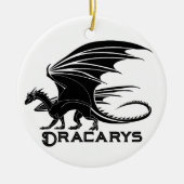Kracht van Mythisch Vuur: Dracarys Betovering Keramisch Ornament (Voorkant)
