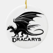 Kracht van Mythisch Vuur: Dracarys Betovering Keramisch Ornament (Achterkant)
