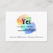 Kracht van nog kleurrijke wolken visitekaartje (Voorkant)