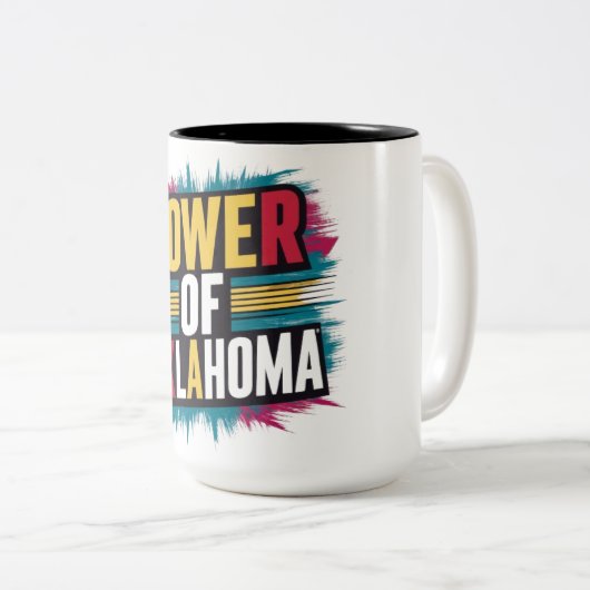 Kracht van Oklahoma Mok - State Pride Coffee Cup (Voorkant rechts)
