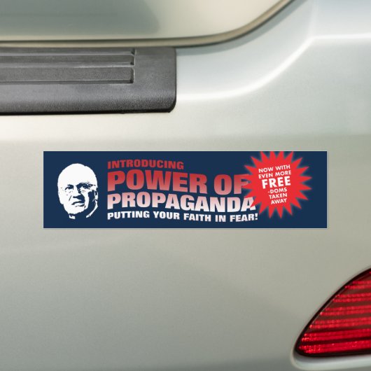 Kracht van propaganda bumpersticker (Op auto)