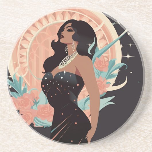 KRACHT VAN SCHOONHEID #1 ZANDSTEEN ONDERZETTER (Voorkant)