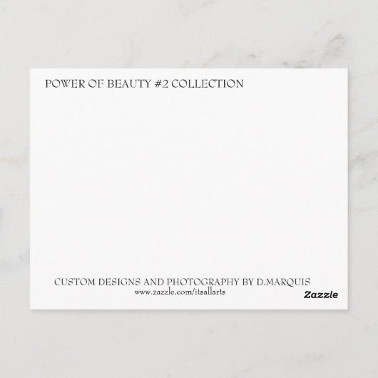 KRACHT VAN SCHOONHEID #2 BRIEFKAART (Achterkant)