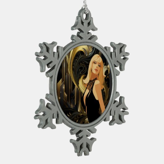 KRACHT VAN SCHOONHEID #3 TIN SNEEUWVLOK ORNAMENT (Links)