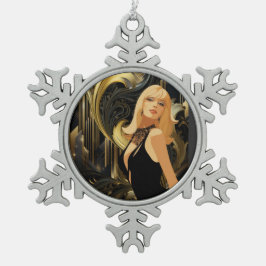 KRACHT VAN SCHOONHEID #3 TIN SNEEUWVLOK ORNAMENT