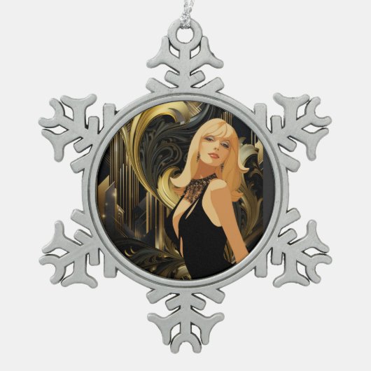 KRACHT VAN SCHOONHEID #3 TIN SNEEUWVLOK ORNAMENT (Voorkant)