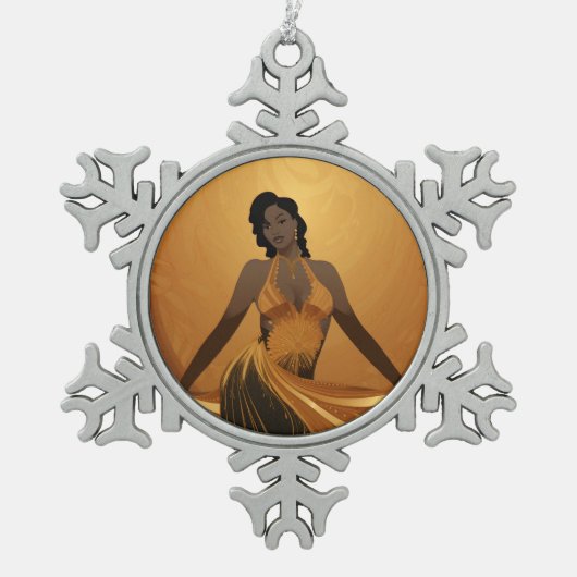 KRACHT VAN SCHOONHEID #4 TIN SNEEUWVLOK ORNAMENT (Voorkant)