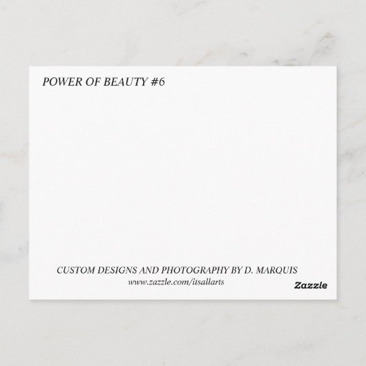 KRACHT VAN SCHOONHEID #6 BRIEFKAART (Achterkant)