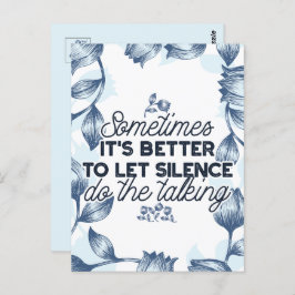 Kracht van Stilte - Inspirerend Quote Briefkaart