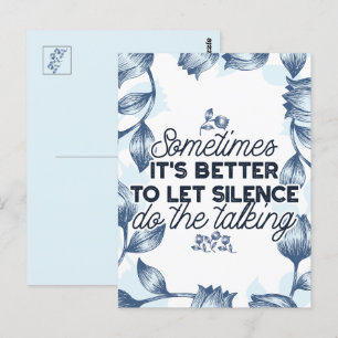 Kracht van Stilte - Inspirerend Quote Briefkaart