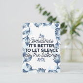 Kracht van Stilte - Inspirerend Quote Briefkaart (Staand voorkant)