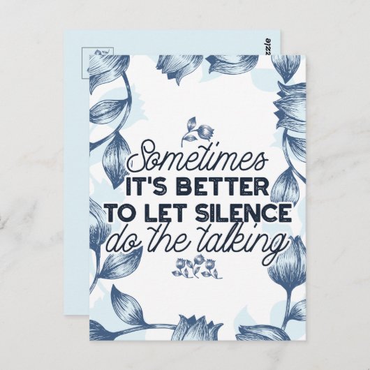 Kracht van Stilte - Inspirerend Quote Briefkaart (Voorkant / Achterkant)